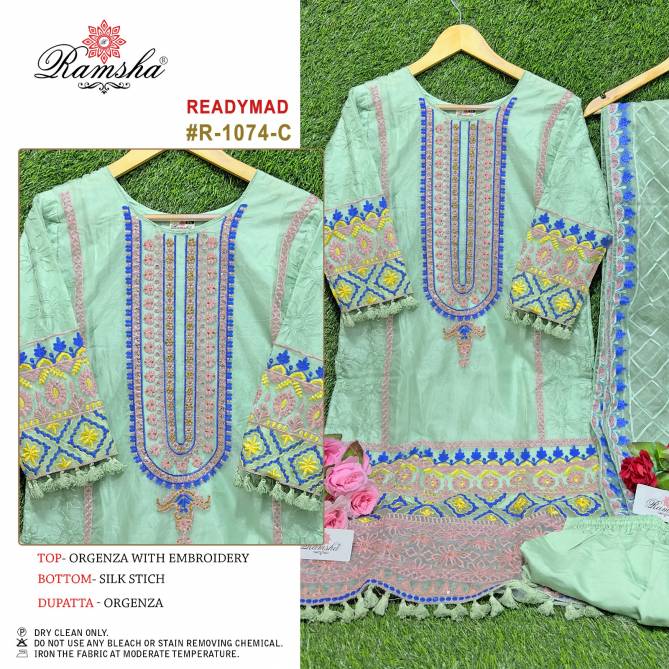 Ramsha R 1074 A To D Pakistani Suits Readymade Catalog
